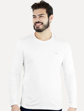 Camiseta Calvin Klein Masculina Meia Malha CK Branca