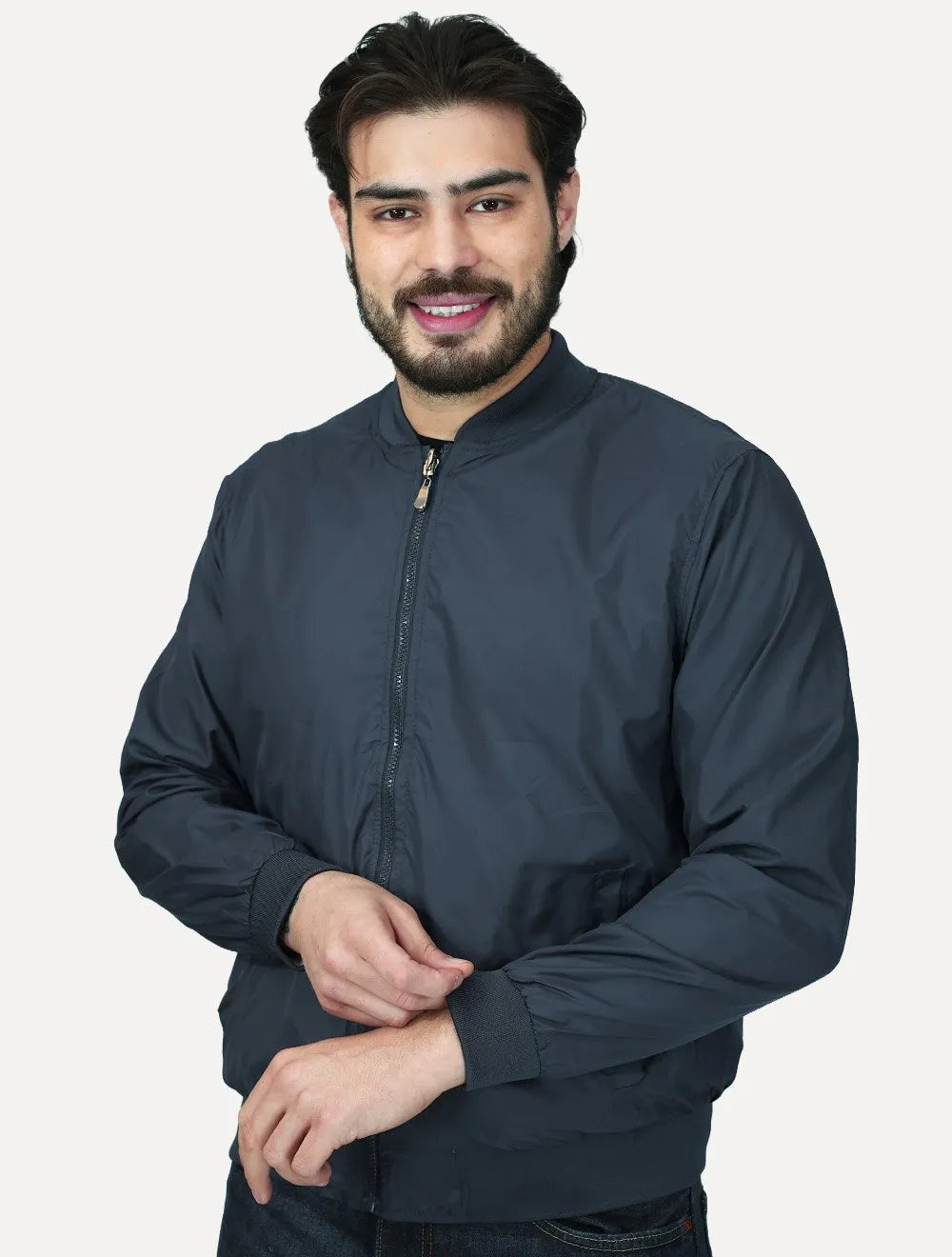Jaqueta Dixen Masculina Bomber Thermic Dupla Face Azul Marinho /Branca