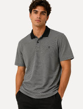 Polo Individual Masculina Comfort Listrada Logo Preta