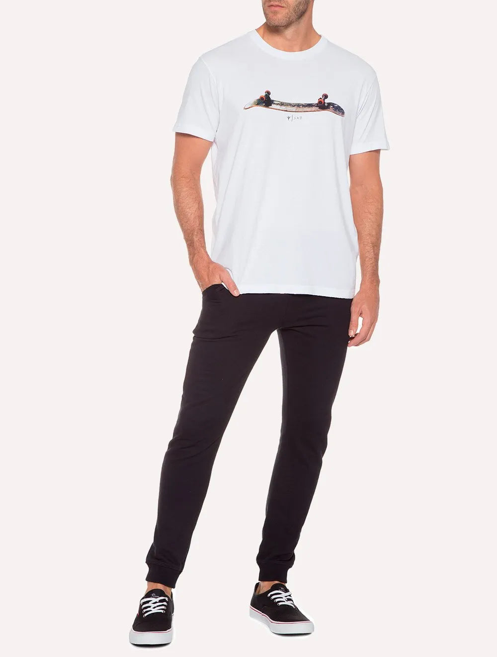 Camiseta Osklen Masculina Regular Stone Skateboarding Branca