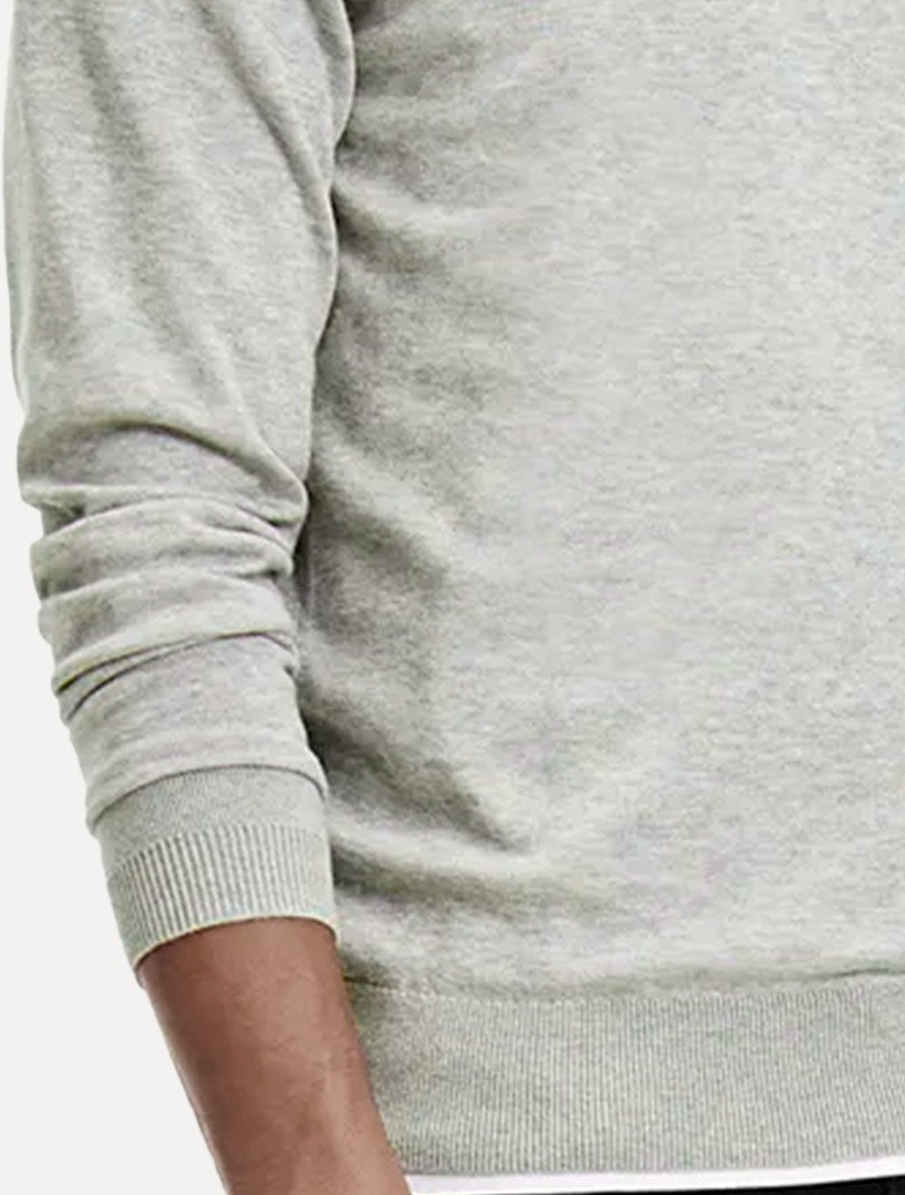 Suéter Tommy Hilfiger Masculino Essential Cotton V-Neck Cinza Claro