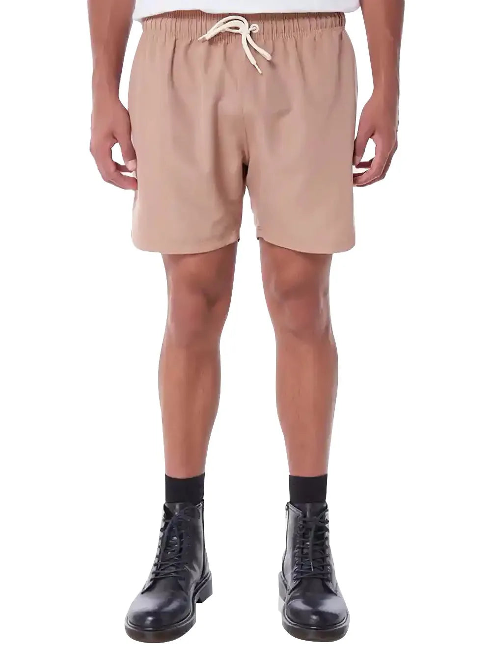 Short John John D'Água Reto Fallen Star Cáqui Médio