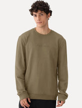 Moletom John John Masculino Embossed Logo Cáqui Médio