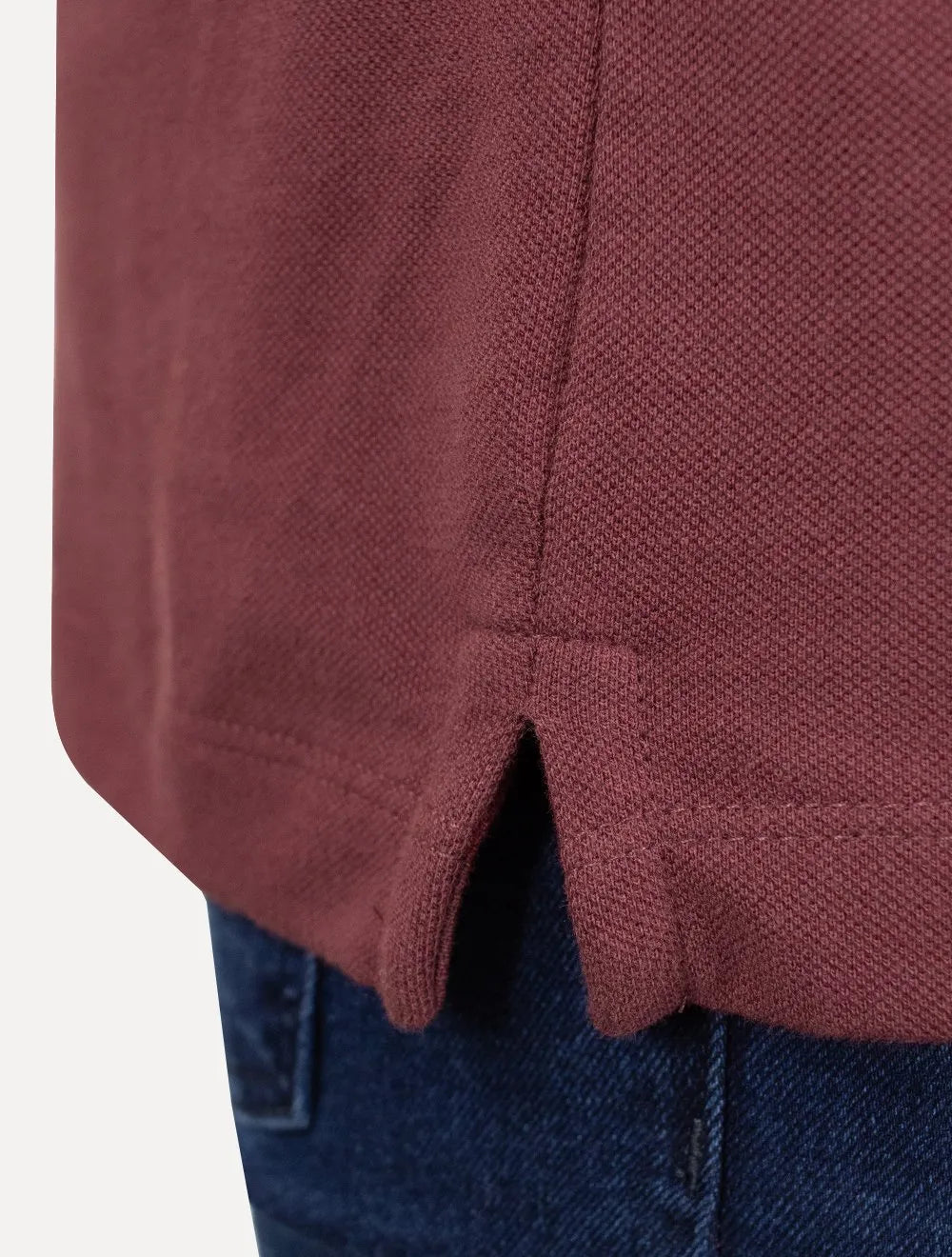 Polo Calvin Klein Masculina Piquet Slim Básica Sem Friso Vermelho Escuro