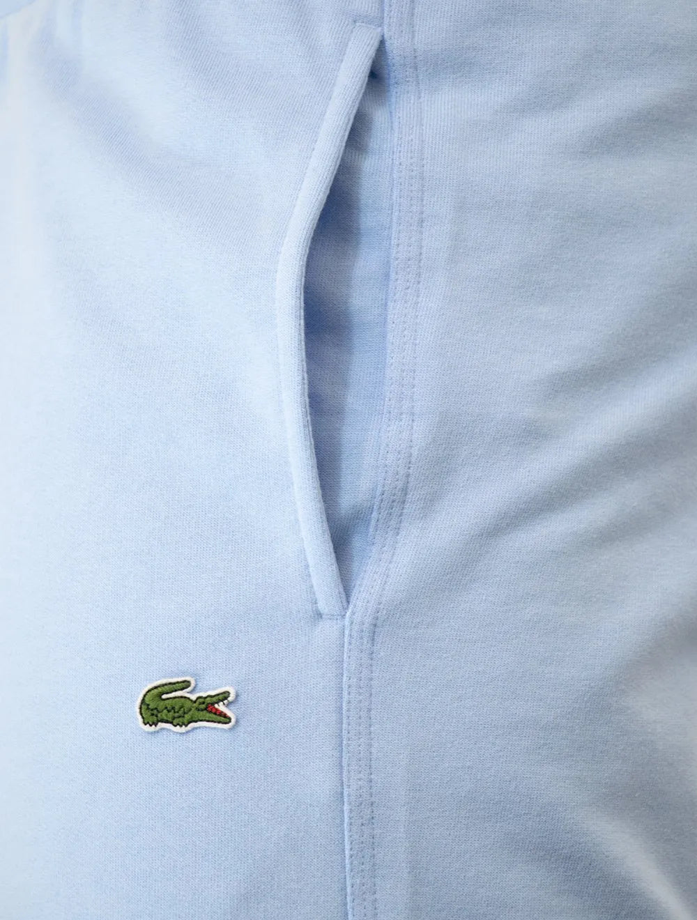 Bermuda Lacoste Moletom Masculina Logo Croco Azul Claro