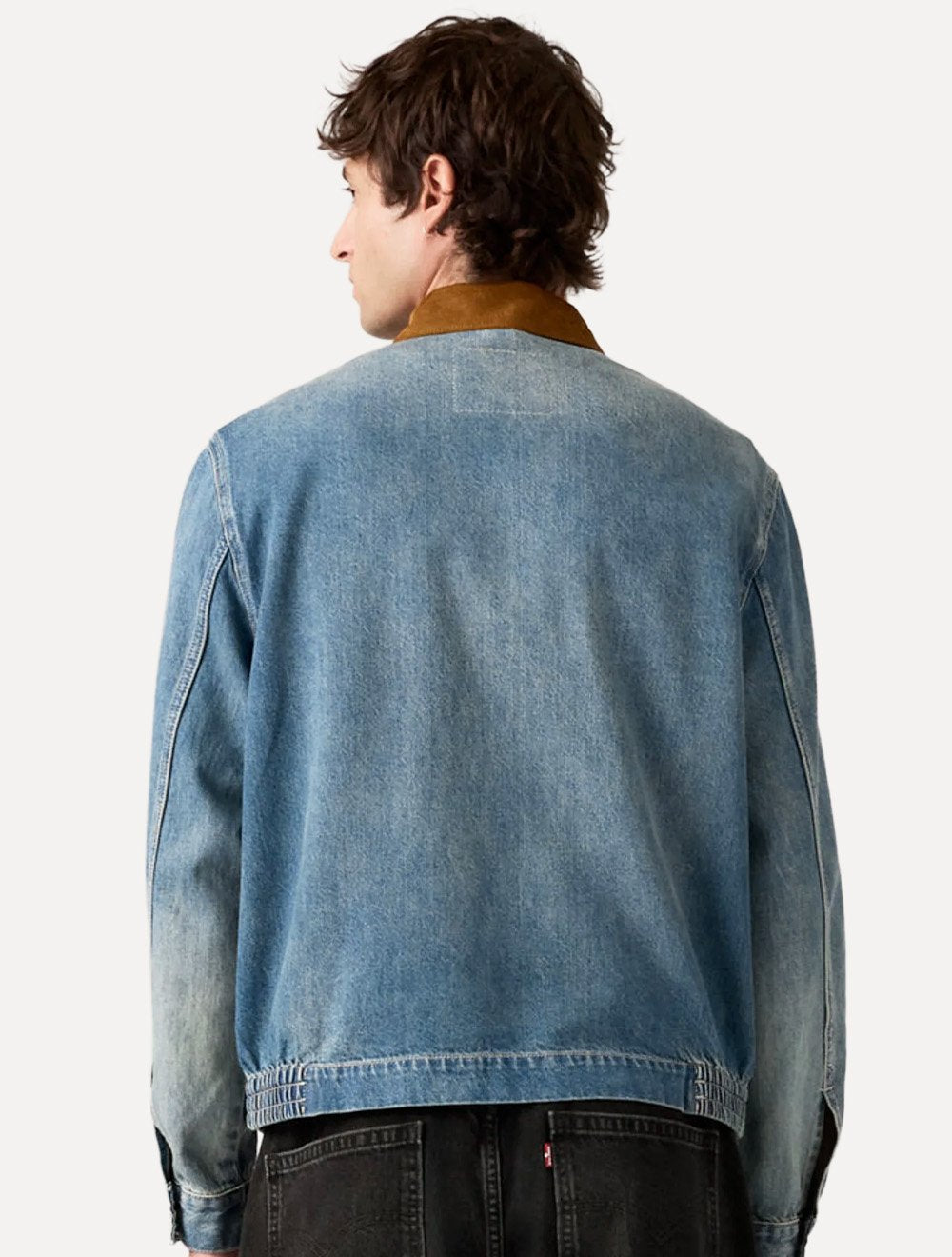 Jaqueta Levis Jeans Masculina Jacket Mechanics Full-zip Azul Clara