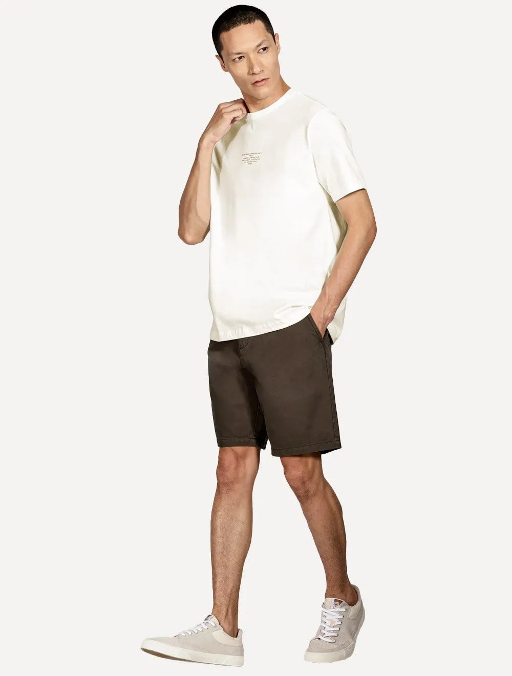Camiseta Aramis Masculina Regular Minimal Established Off White