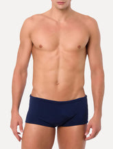 Sunga Calvin Klein Swimwear Trunk Vertical Logo Azul Marinho