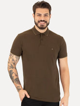 Polo Aramis Masculina Piquet Inner Frieze Marrom