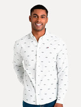 Camisa Tommy Jeans Regular College Pop Dobby Branca