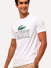 Camiseta Lacoste Masculina Heavy Cotton Jersey Vintage Branca
