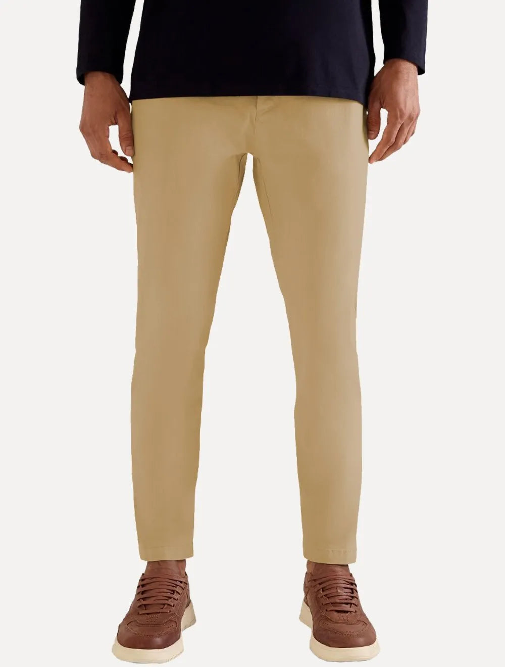 Calça Reserva Masculina de Sarja Casual Iron Cáqui