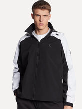 Jaqueta Calvin Klein Jeans Bomber Hoodie Colorblock Preta