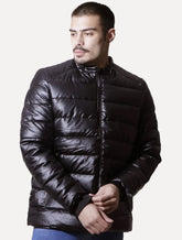 Jaqueta Victory Eagle Masculina Metalizada Puffer Preta