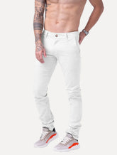 Calça Ralph Lauren Masculina de Sarja Chino Stretch Slim Fit Branca
