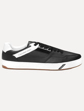 Tênis Calvin Klein Jeans Masculino Couro Sash Logo Basico Cinza/Preto
