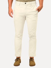 Calça King & Joe Sarja Masculina Slim Plaid Areia