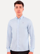 Camisa Tommy Jeans Masculina Slim Original Azul Claro