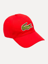 Boné Lacoste Gabardine Big Croco Vermelho