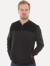 Jaqueta Osklen Masculina Moletom Suede Cutout Fleece Preta