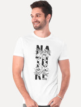 Camiseta Disky Masculina Nature Flowers Branca