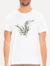 Camiseta Osklen Masculina Regular Rough Leaves Flamê Branca