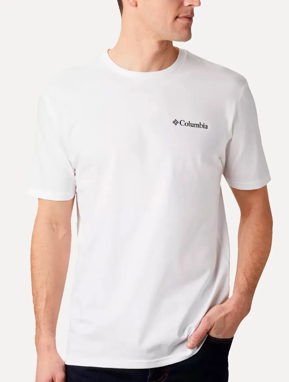 Camiseta Columbia Masculina Basic Dark Logo Branca