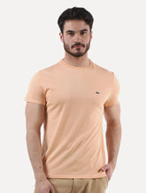 Camiseta Lacoste Masculina Jersey Pima Cotton Salmão