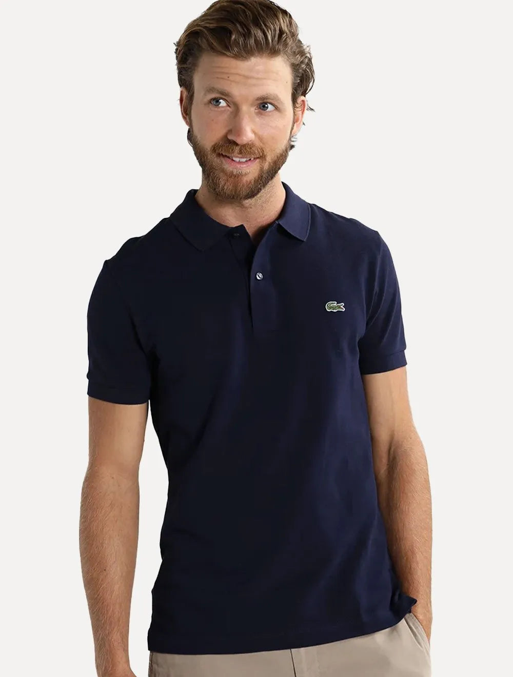 Polo Lacoste Masculina L.12.12 Azul Marinho