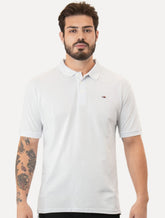 Polo Tommy Jeans Masculina Regular Original Fine Piquet Branca