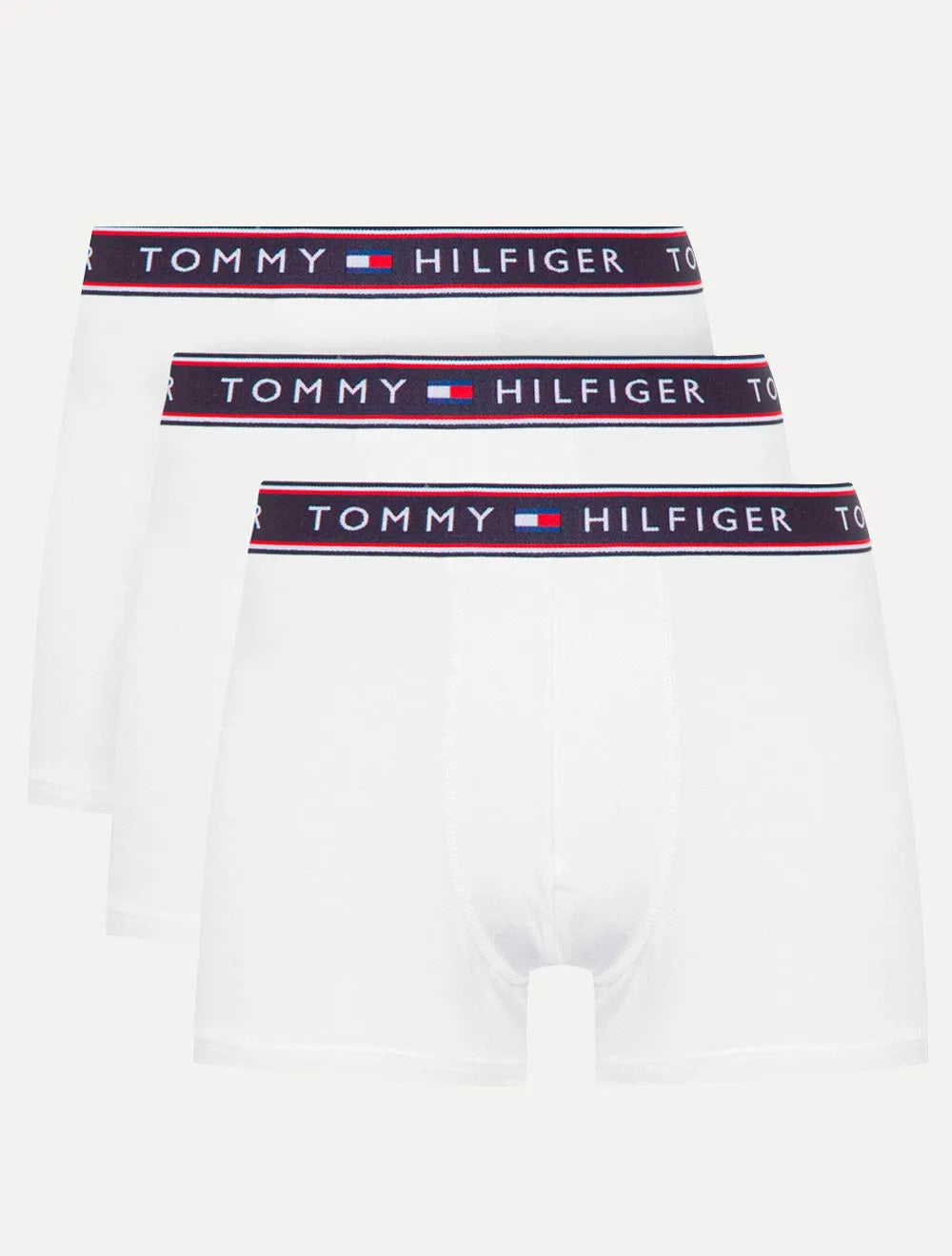 Cueca Tommy Hilfiger Cotton Stretch Trunk Colors Branca Pack 3UN