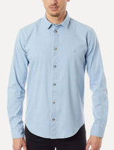 Camisa Reserva Masculina Casual Enxuto Jeans Azul Claro
