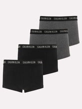 Cueca Calvin Klein Low Rise Trunk Classic Preta e Cinza Pack 4 C11.07 CZ06 UN