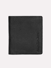 Carteira Calvin Klein Jeans Porta Cartão Couro Vertical Logo Floater Preta