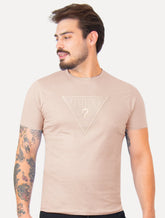 Camiseta Guess Masculina Embroidered Logo Full Rosé
