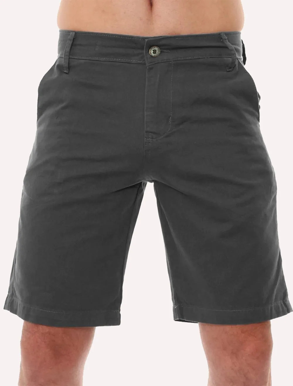 Bermuda Tommy Hilfiger Masculina de Sarja Stretch Chumbo