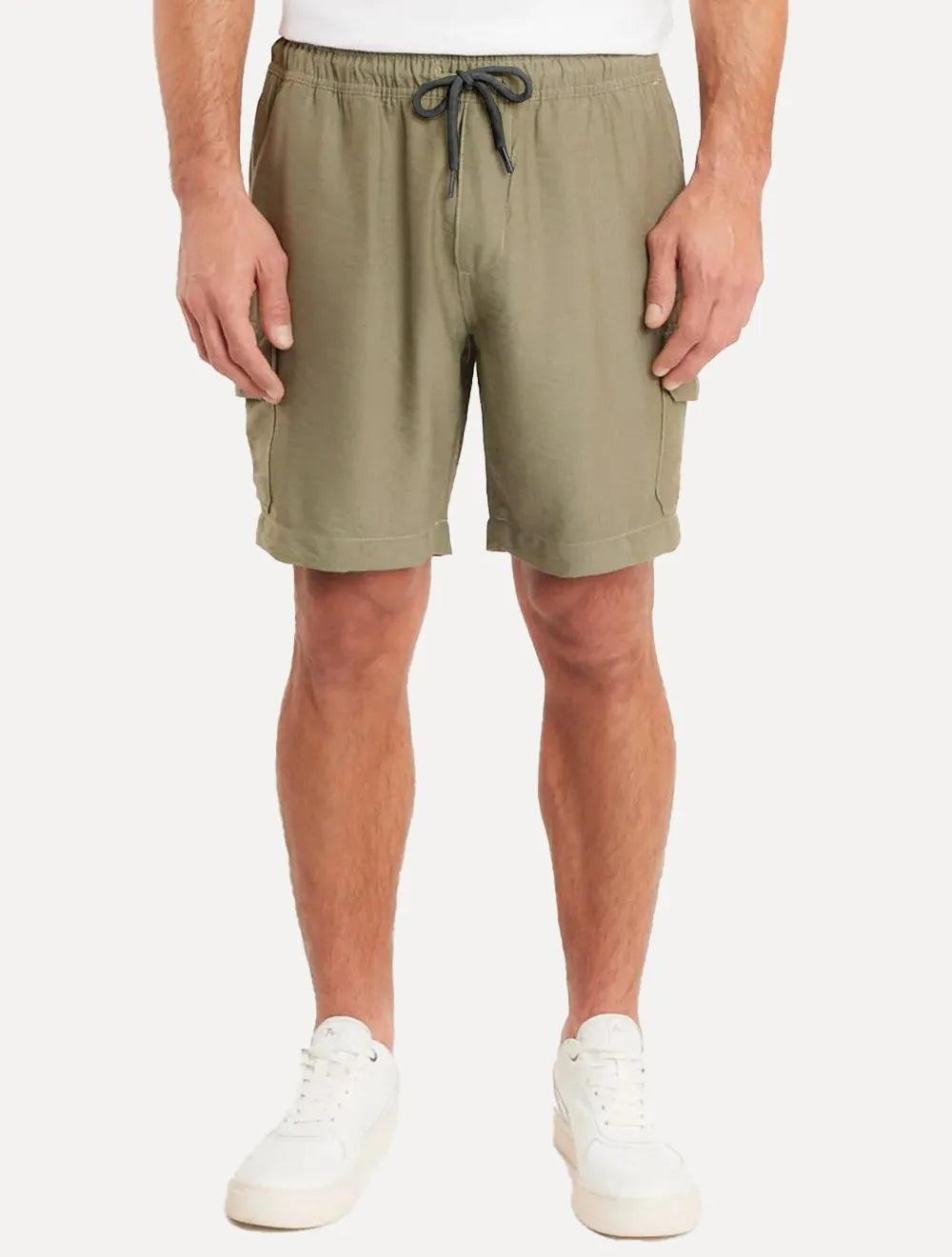 Bermuda Aramis Masculina Relax Cargo Color Verde Militar