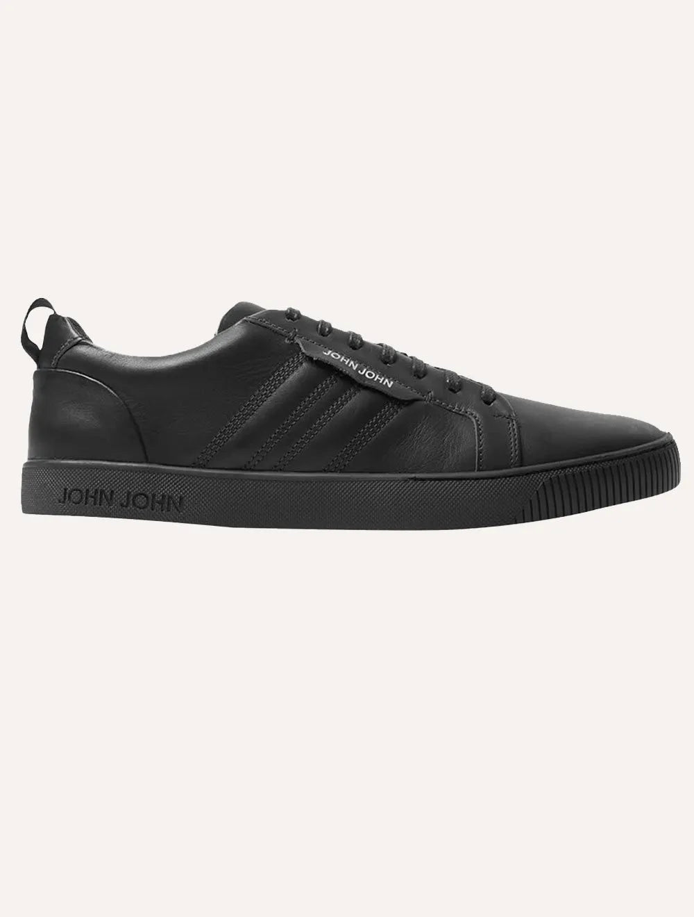 Tênis John John Masculino Boston Leather Black Preto