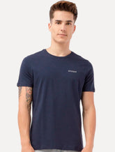Camiseta Guess Masculina Light Small Silk Logo Azul Marinho