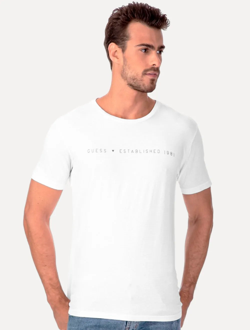 Camiseta Guess Masculina Est. 1981 Branca