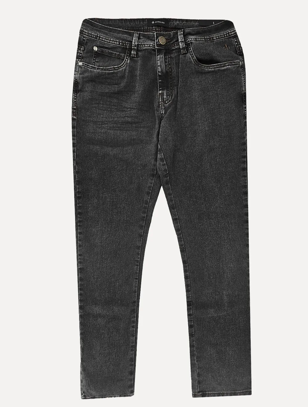 Calça Dudalina Jeans Masculina Straight Classica Forall Preta