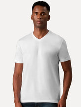 Camiseta Calvin Klein Jeans Masculina Gola V Essentials Logo Lateral Branca