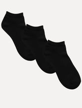 Meias Dixen Masculinas Cano Curto Cotton Pretas Pack 3 Pares