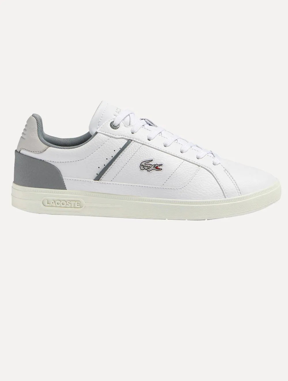 Tênis Lacoste Masculino Europa Pro V Plain Wht/Gry Cinza/Branco