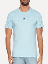 Camiseta Tommy Hilfiger Masculina Core Logo Tee Azul Claro