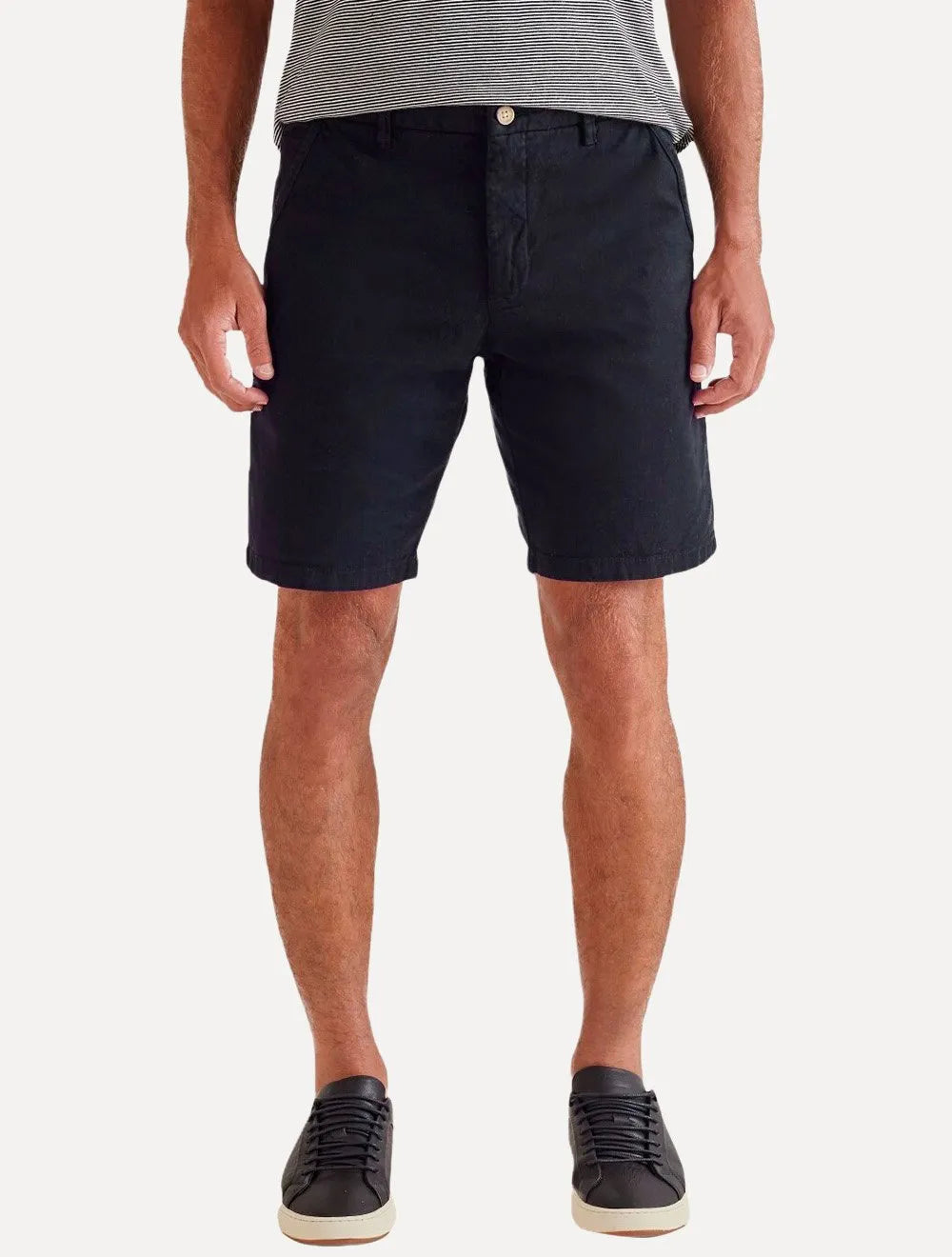 Bermuda Reserva Masculina de Sarja Casual Iron Azul Marinho