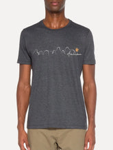 Camiseta Von der Volke Masculina Origineel Lines Buildings Chumbo Mescla