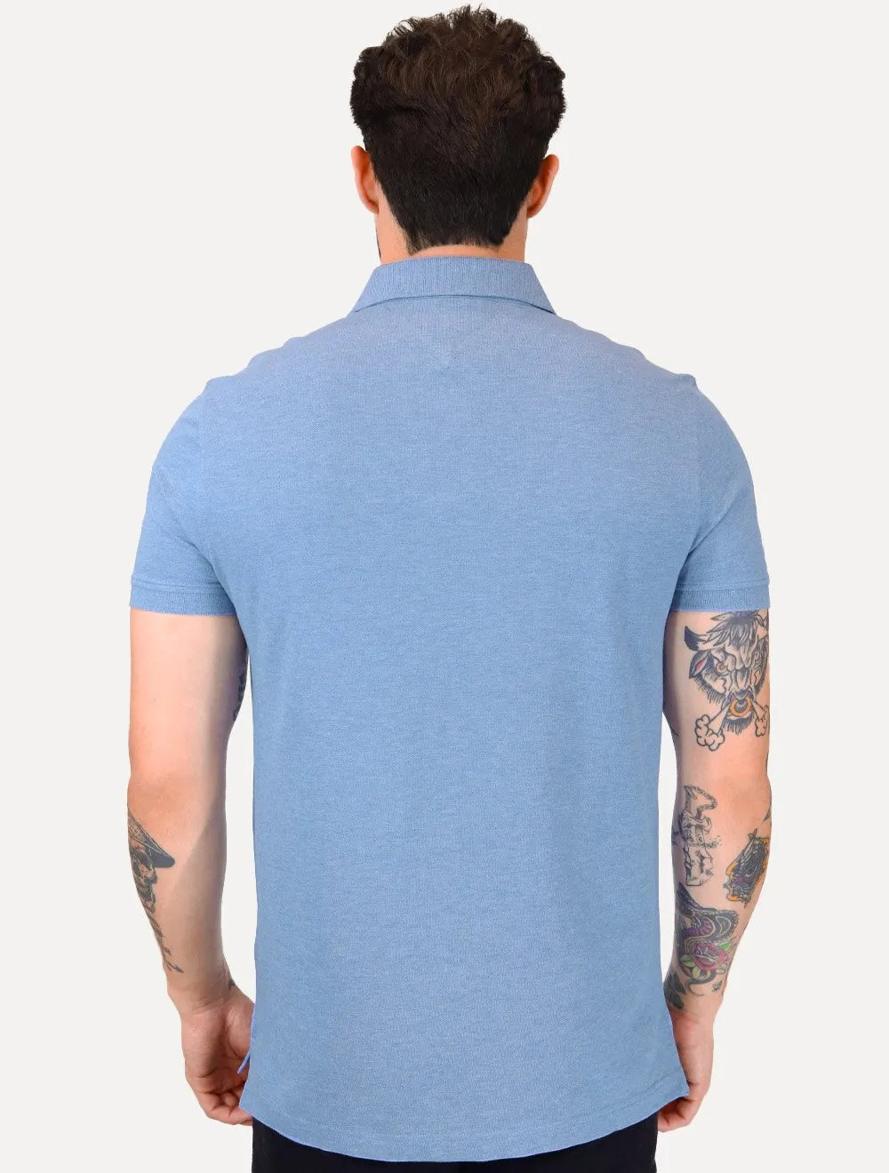 Polo Tommy Hilfiger Masculina Regular Piquet 1985 Spell Azul