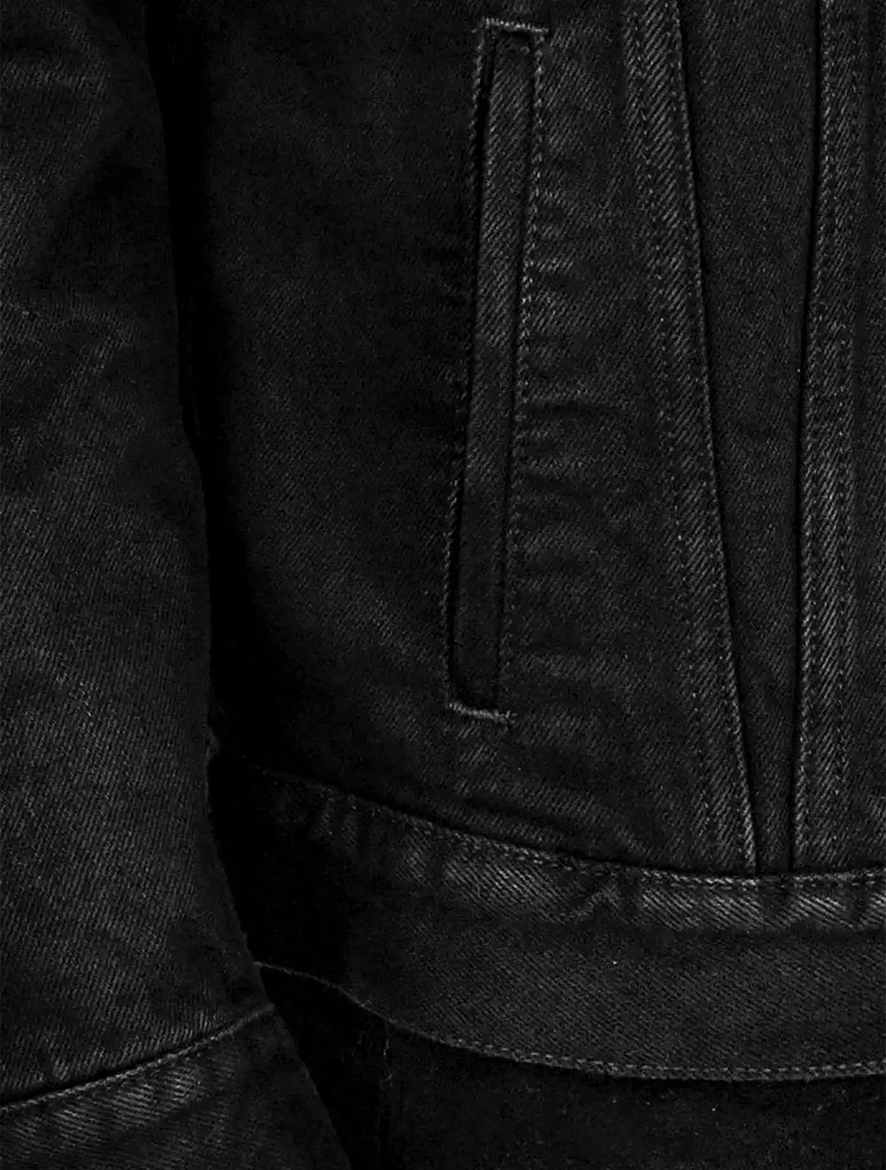 Jaqueta Jeans Levis Masculina Sherpa Trucker Preta