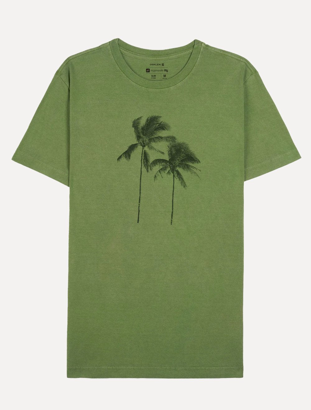 Camiseta Osklen Masculina Slim Stone Coconut Tree Verde